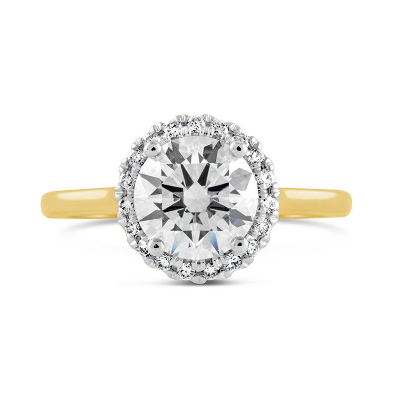 Round Brilliant Cut Halo Engagement Ring 2.02ct