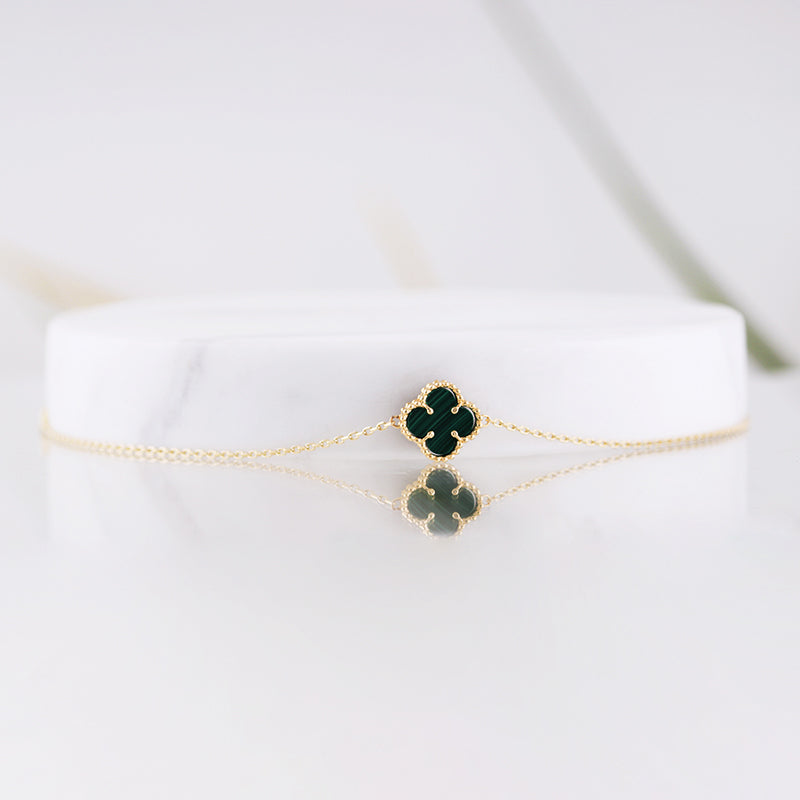 Malachite Quatrefoil Bracelet