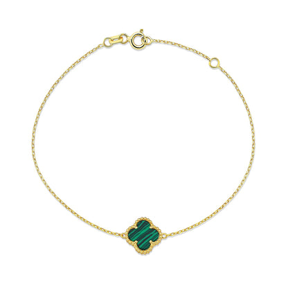 Malachite Quatrefoil Bracelet