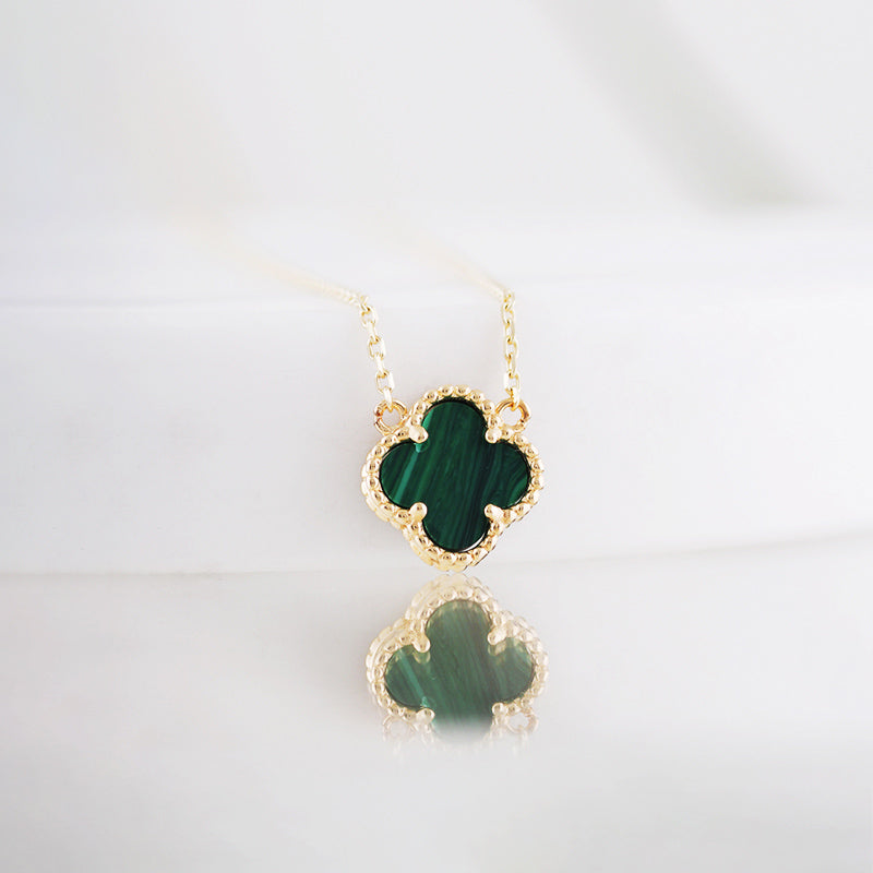 Malachite Quatrefoil Necklace