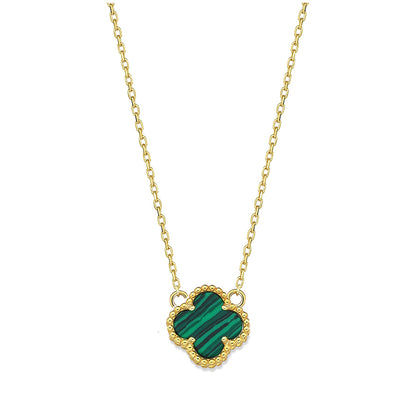 Malachite Quatrefoil Necklace