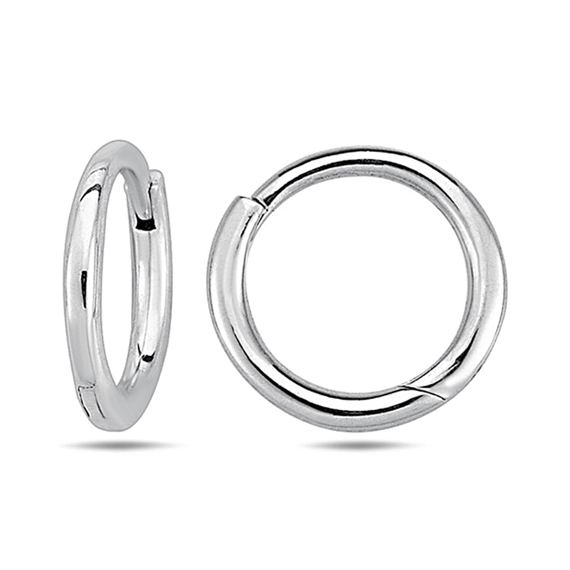 Plain Hoop Earrings 11mm