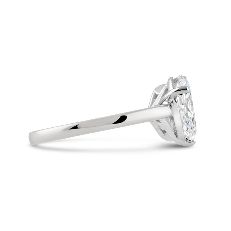 Rectangle &amp; Pear Cut Toi et Moi Engagement Ring 2.93ct