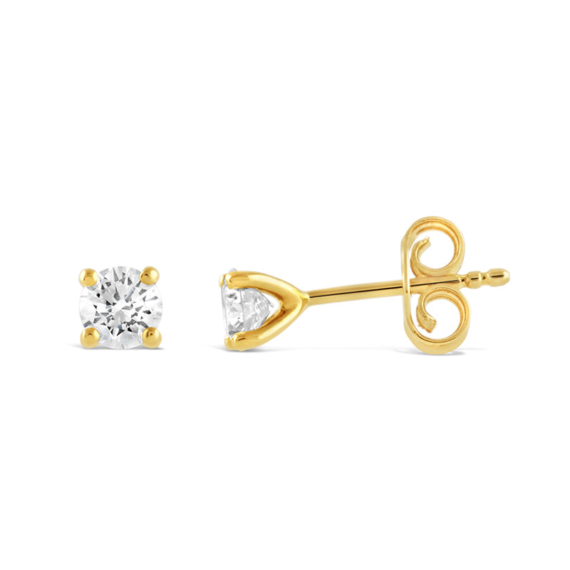 Diamond Solitaire Stud Earrings - 0.51ct