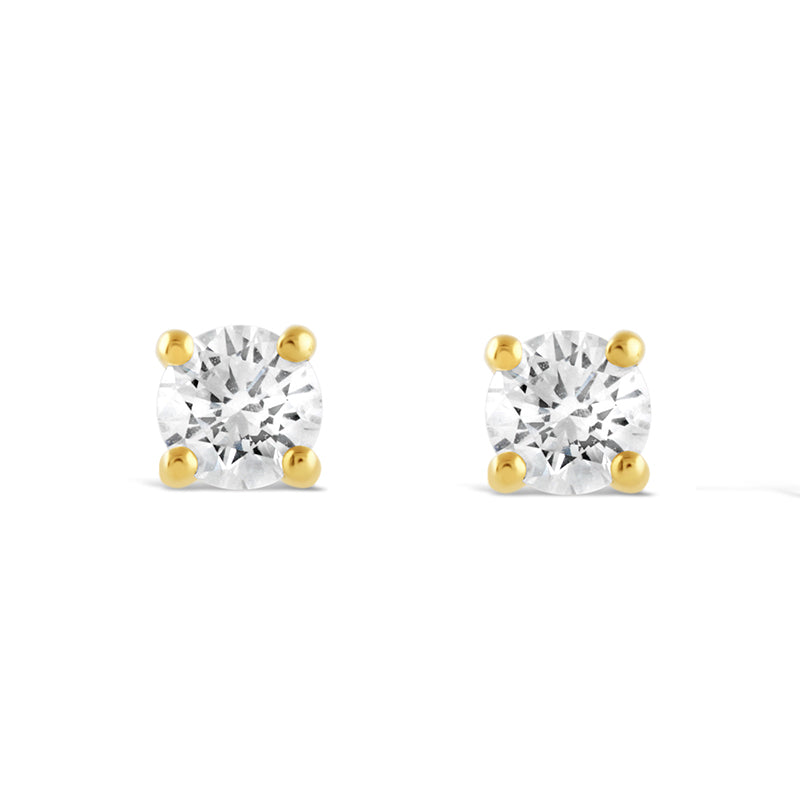 Diamond Solitaire Stud Earrings - 0.51ct