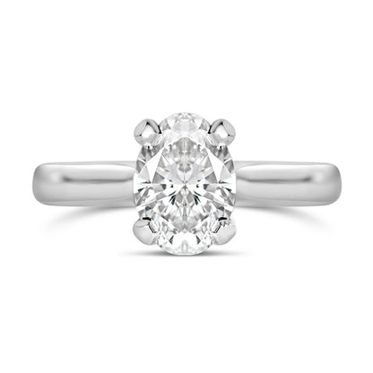 Oval Diamond Solitaire Engagement Ring 1.32ct