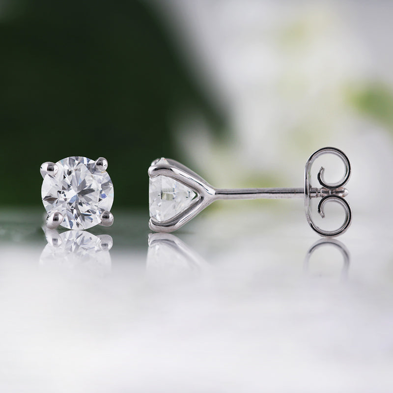 Diamond Solitaire Stud Earrings 1.40ct