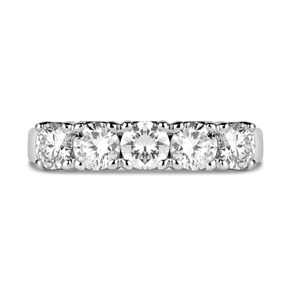 Five Stone Round Brilliant Diamond Eternity Ring 1.90ct