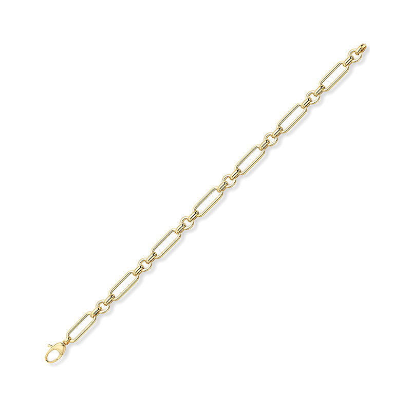 Oval &amp; Round Chain Link Bracelet