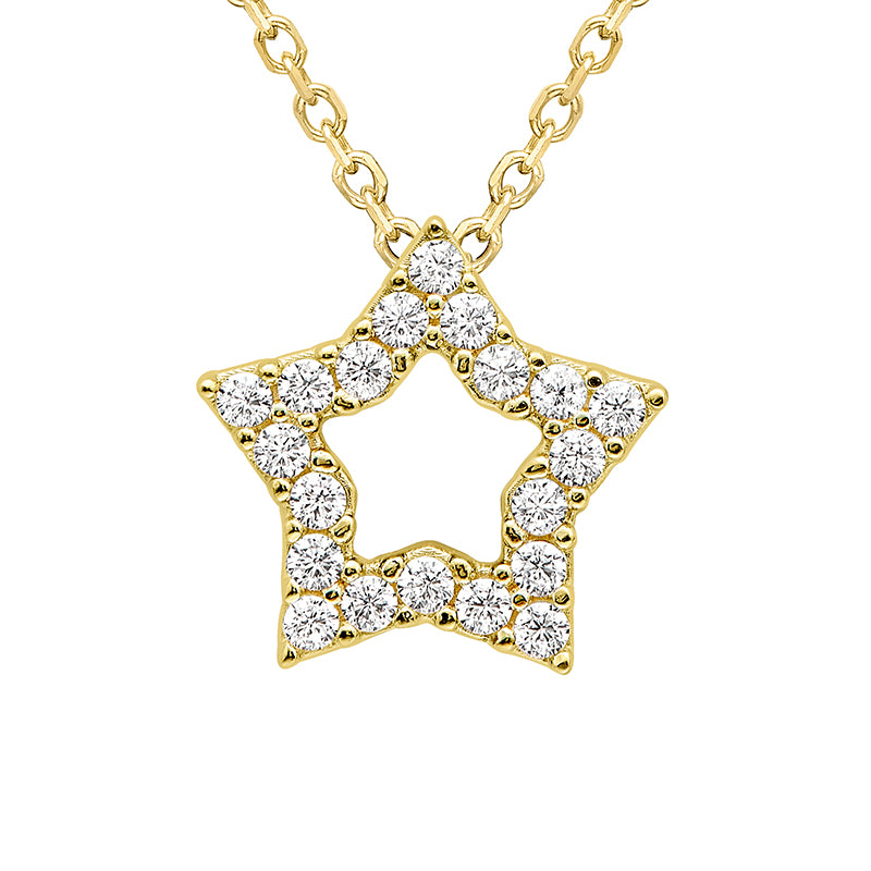 White Stone Star Pendant