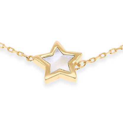 Mother of Pearl Star Chain Bracelet