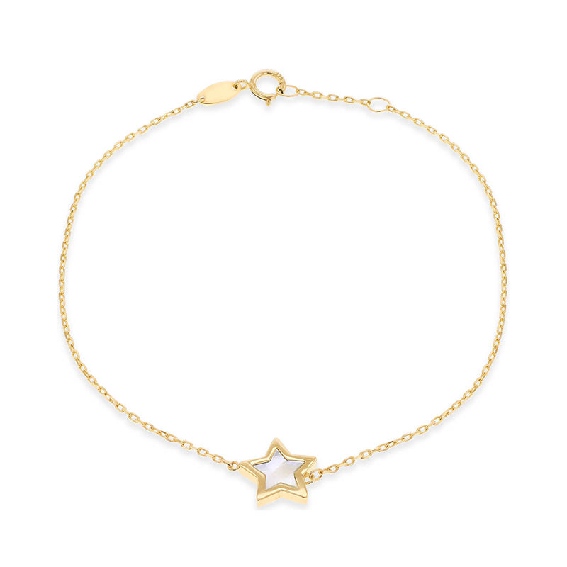 Mother of Pearl Star Chain Bracelet