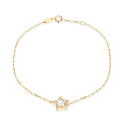 Mother of Pearl Star Chain Bracelet