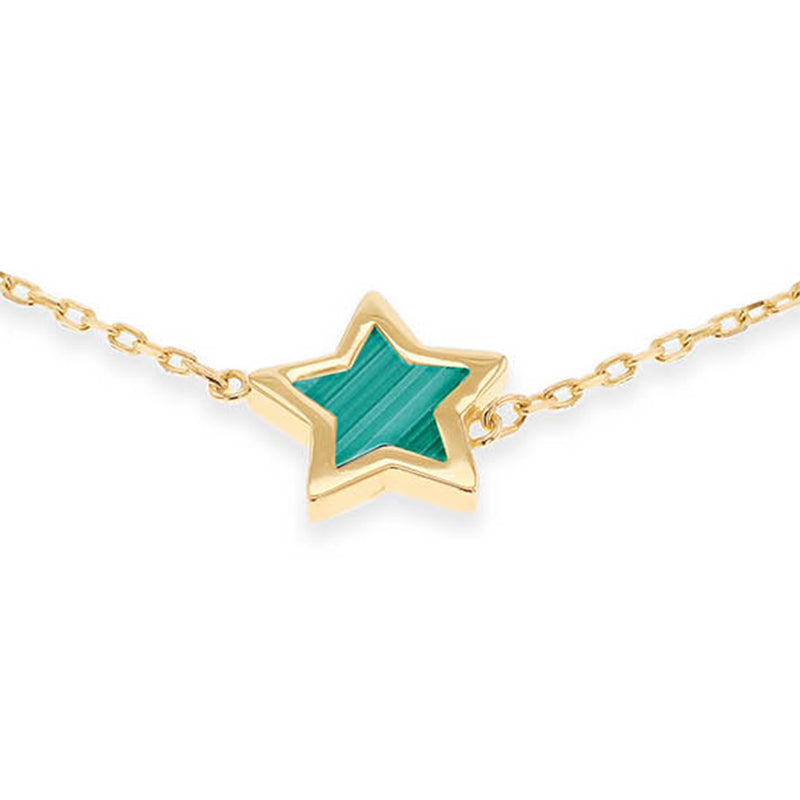 Malachite Star Chain Bracelet