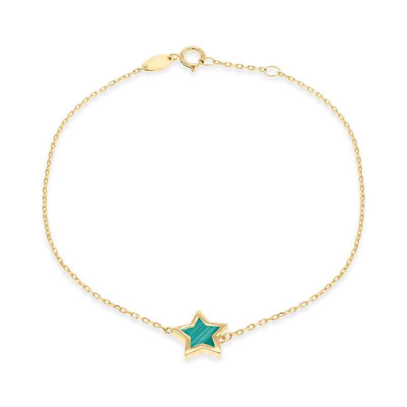 Malachite Star Chain Bracelet