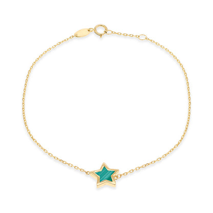 Malachite Star Chain Bracelet