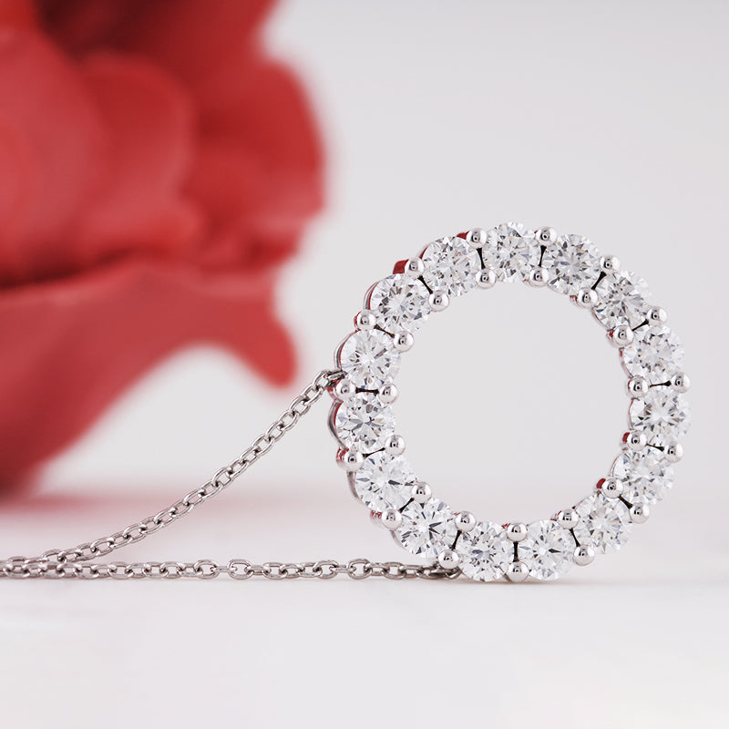 Diamond Circle Pendant -  2.11ct