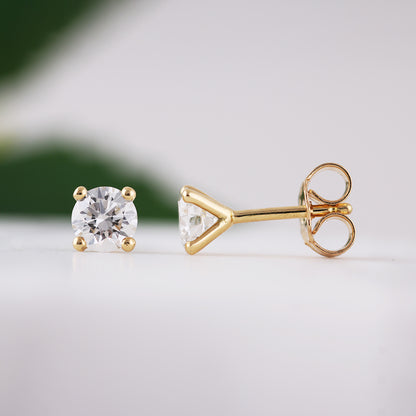 Diamond Solitaire Stud Earrings - 1.03ct