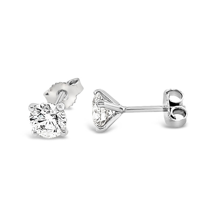 Diamond Solitaire Stud Earrings 1.04ct