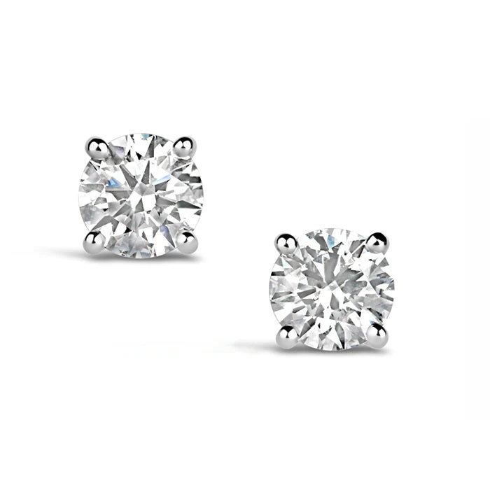 Diamond Solitaire Stud Earrings 1.04ct