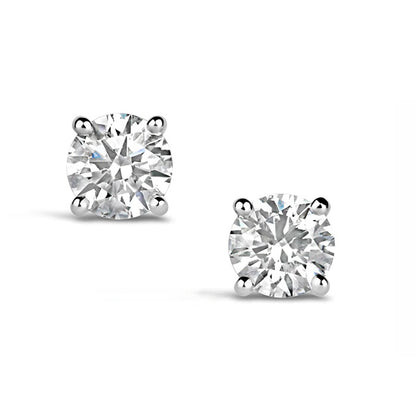 Diamond Solitaire Stud Earrings 1.04ct