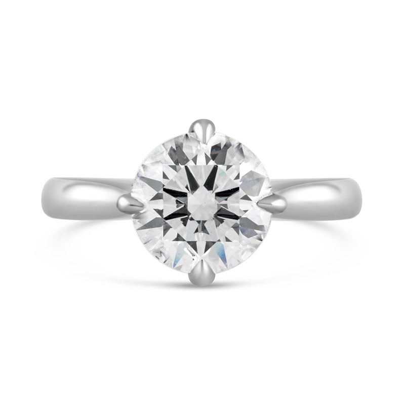 Round Solitaire NSEW Engagement Ring 1.81ct