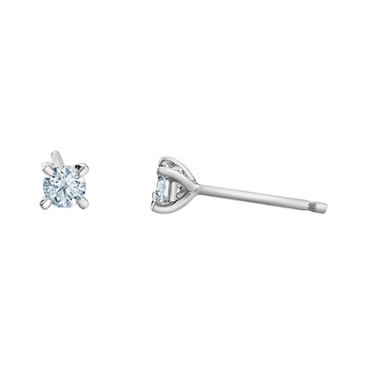 Diamond Solitaire Stud Earrings 0.20ct