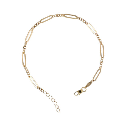 Oval &amp; Round Chain Link Bracelet