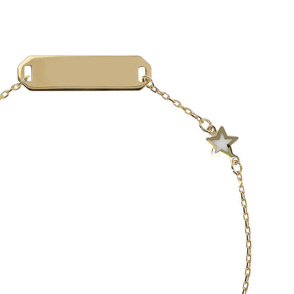 I.D &amp; White Enamel Star Baby Bracelet