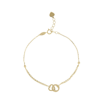 Double Heart Chain Bracelet