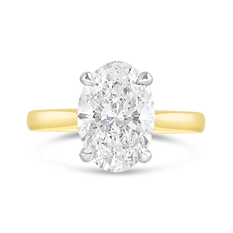 Oval Solitaire Engagement Ring 2.83ct