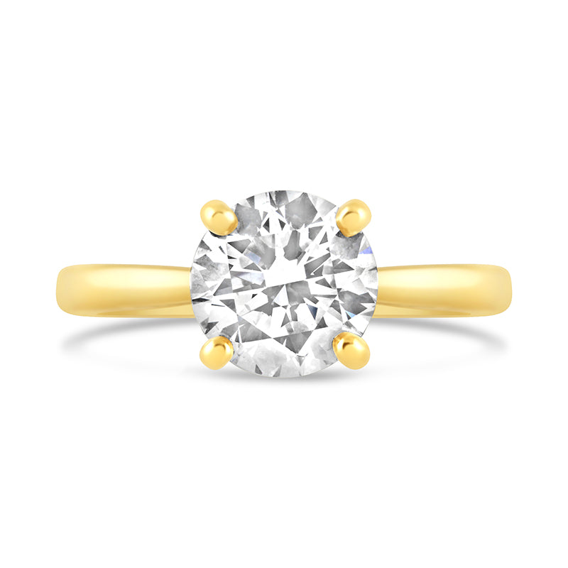 Round Brilliant 4 Claw Solitaire Engagement Ring 2.06ct