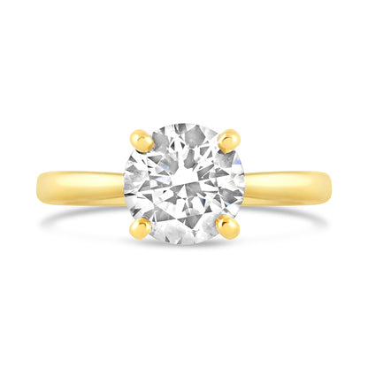 Round Brilliant 4 Claw Solitaire Engagement Ring 2.06ct