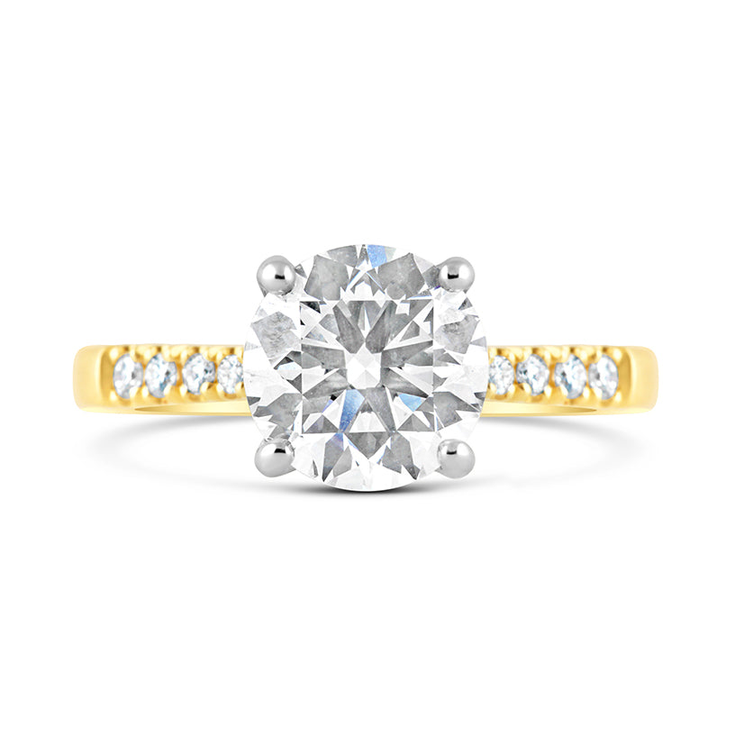 Round Brilliant Solitaire Engagement Ring 2.93ct