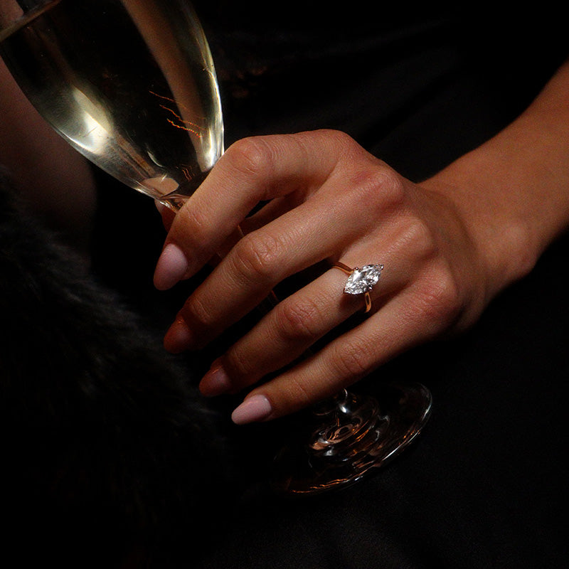 Marquise Solitaire Engagement Ring 3.12ct