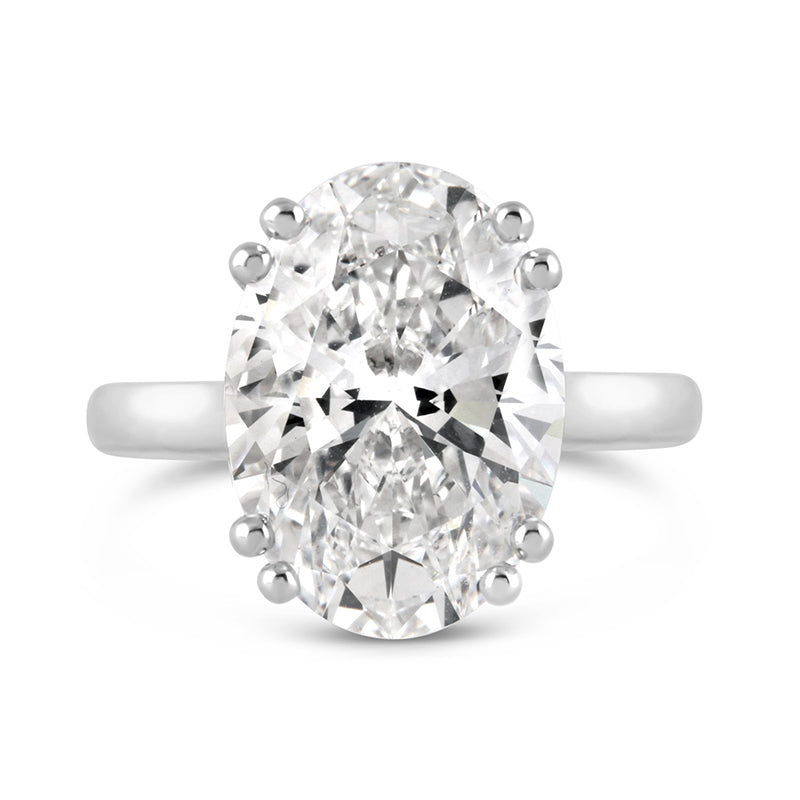 Oval Solitaire Engagement Ring 5.20ct