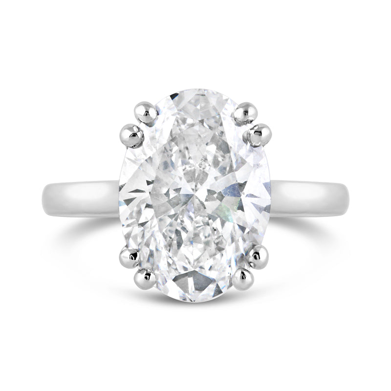 Oval Solitaire Engagement Ring 4.03ct