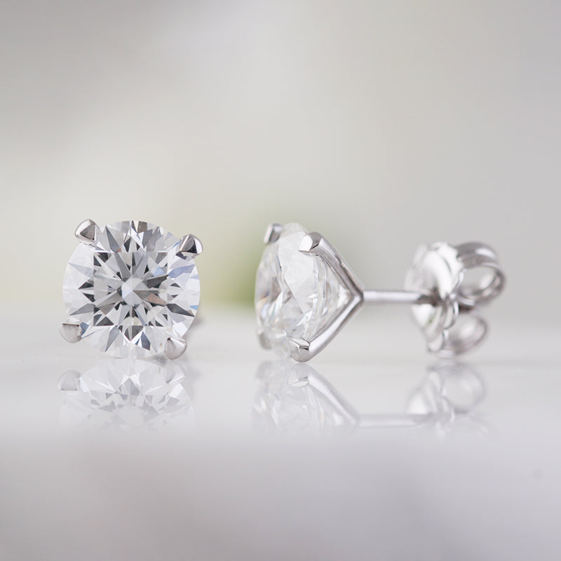 Diamond Solitaire Stud Earrings 3.00ct