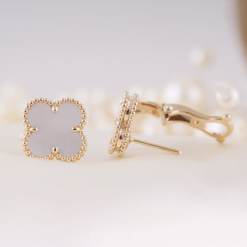 Pearl Quatrefoil Earrings