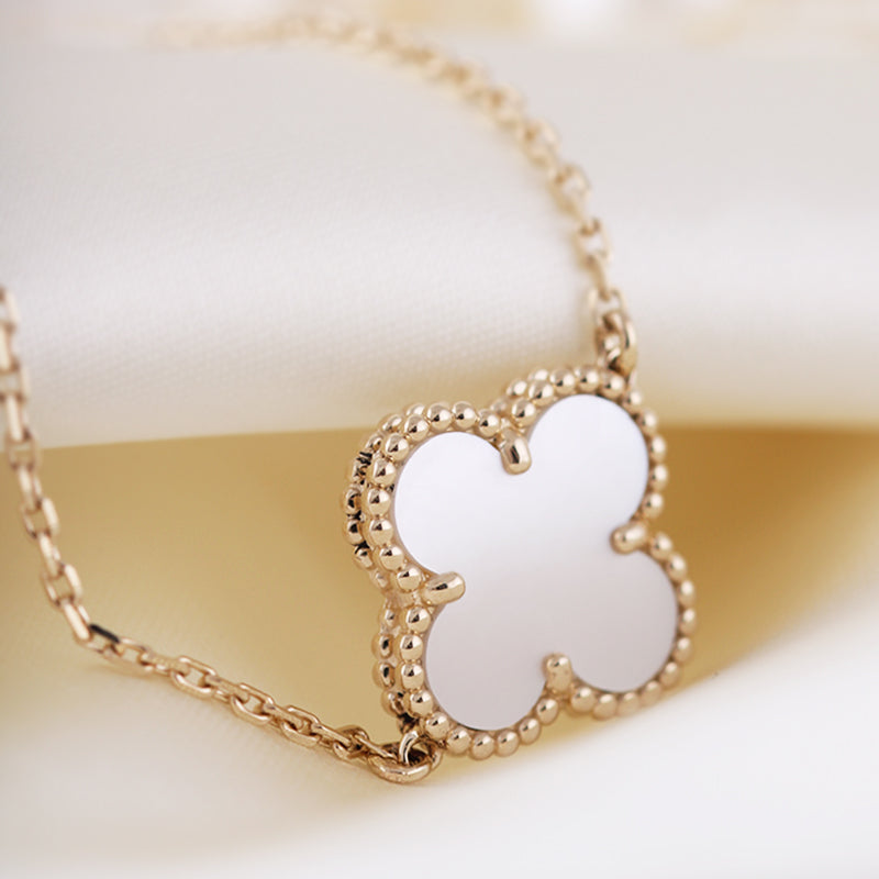 Pearl Quatrefoil Chain Bracelet