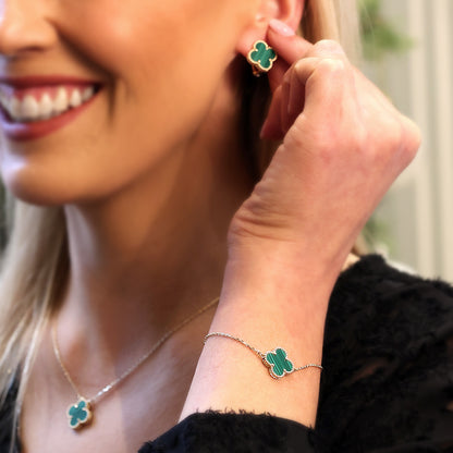 Malachite Quatrefoil Bracelet – Rocks Jewellers