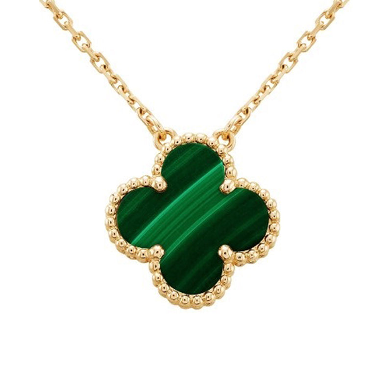 Malachite Quatrfoil Necklace