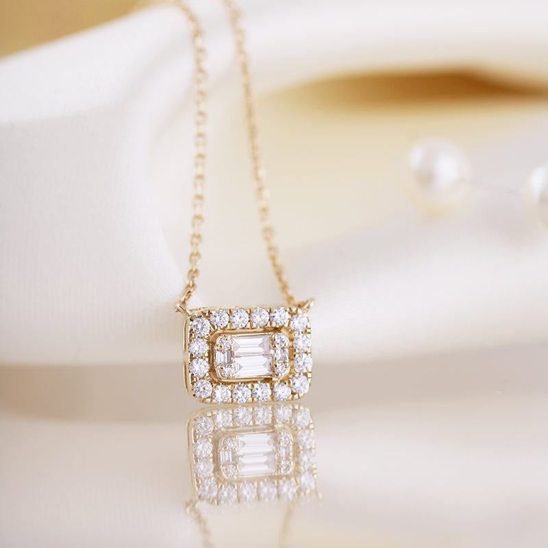 Diamond Halo Necklace