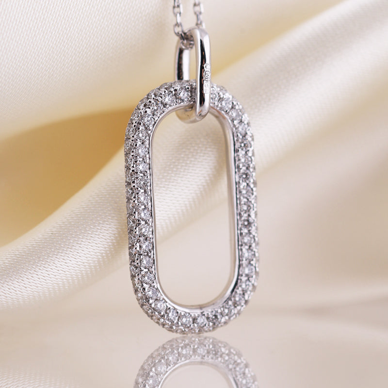 Diamond Oval Pendant