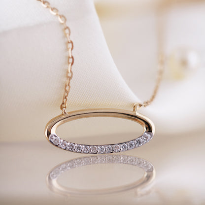 Oval Diamond Necklace