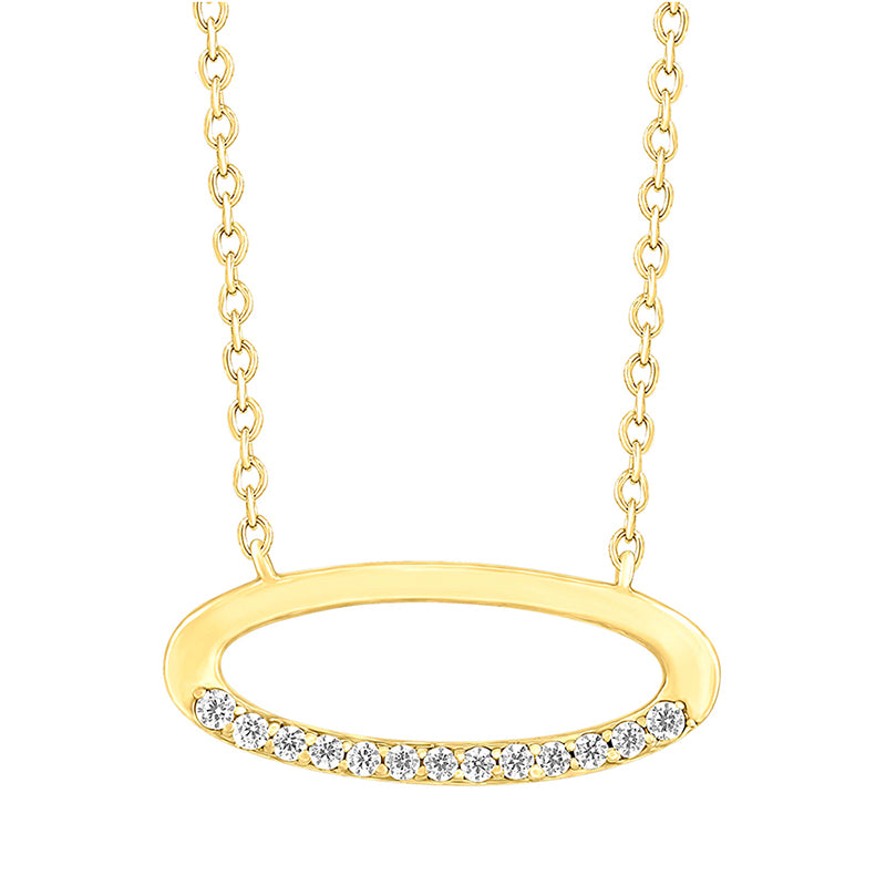 Oval Diamond Necklace