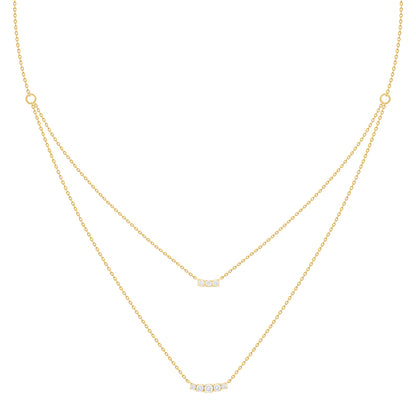 Double Row Diamond Necklace