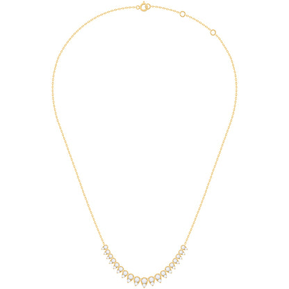 Graduated Teardrop Diamond Necklace