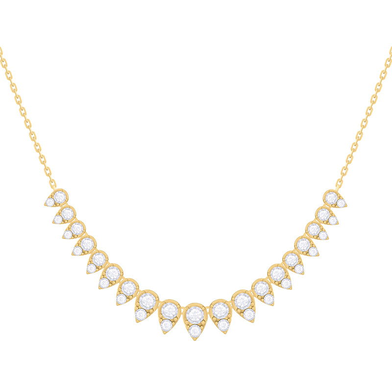 Graduated Teardrop Diamond Necklace