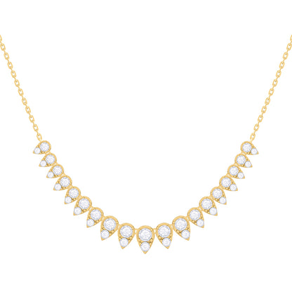 Graduated Teardrop Diamond Necklace